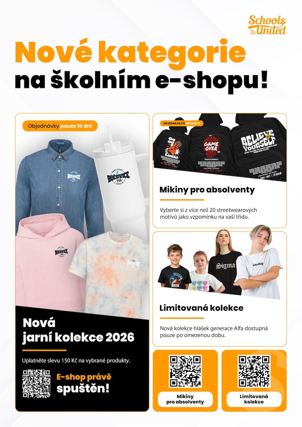 Eshop naší školy spuštěn s novou kolekcí oblečení a dárkových předmětů